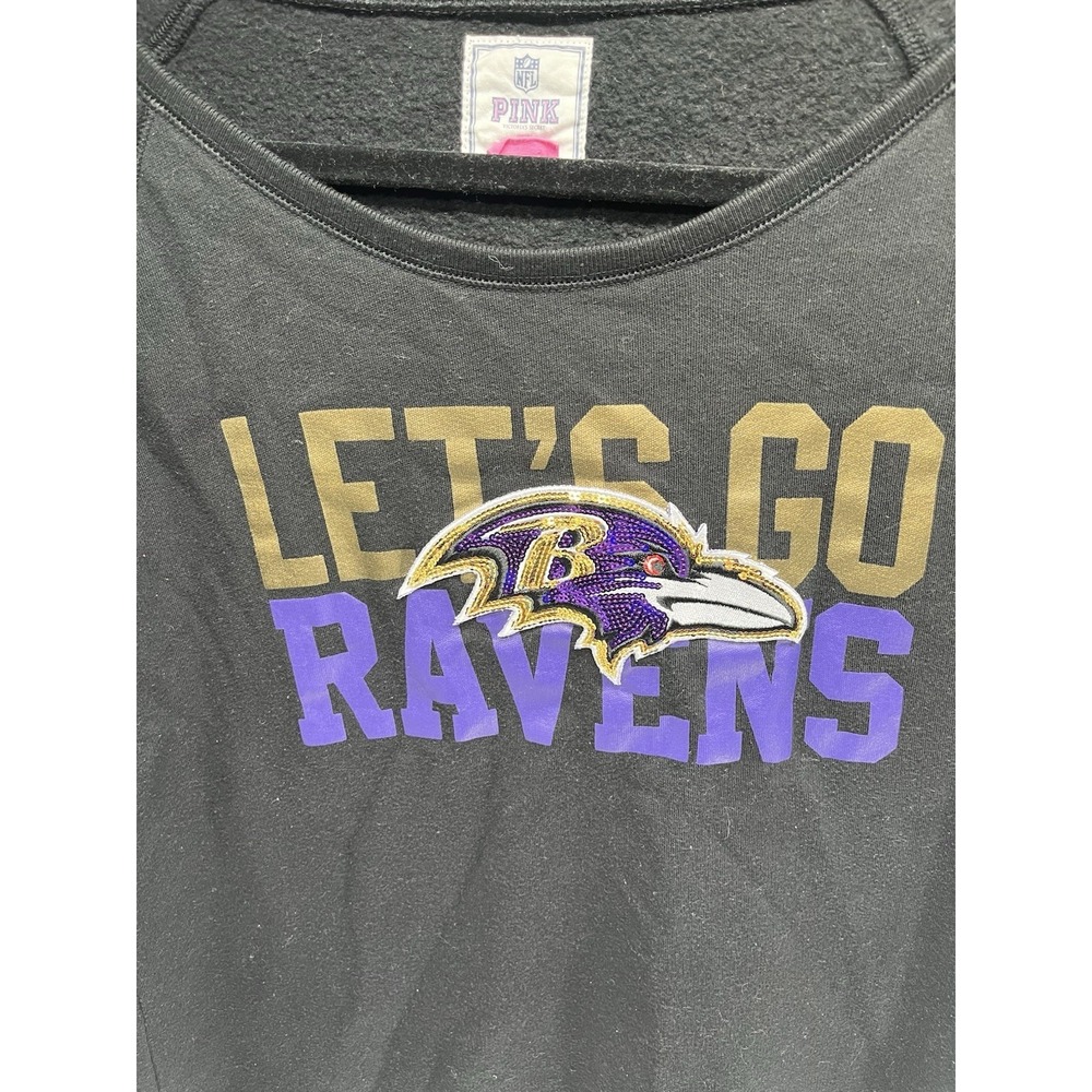 Victoria's Secret PINK brand Baltimore Ravens pullover sweatshirt Large - Picture 2 of 6